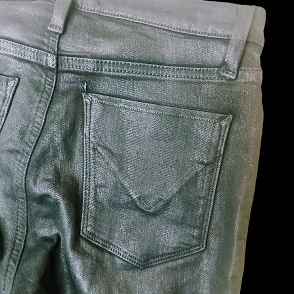 NWOT Hudson Jeans ‘Barbara High-Rise Super Skinny Ankle Jean’ in “Noir Coated” - Picture 12 of 16